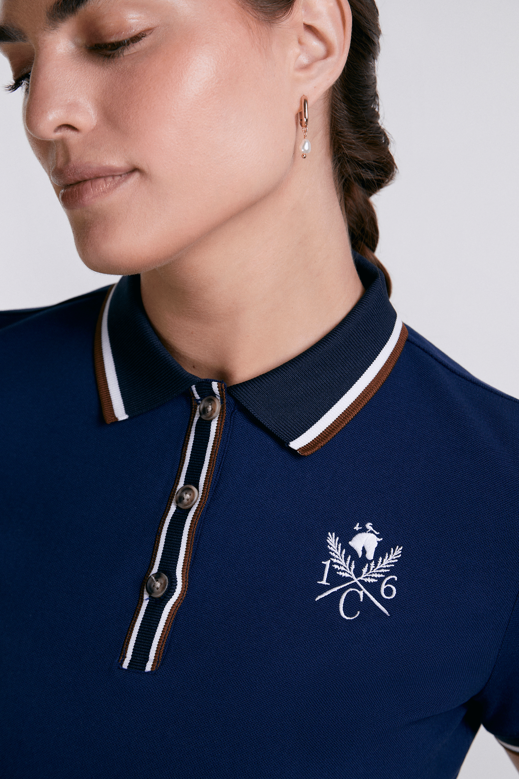 Sixteen Cypress Sport Piqué Polo Shirt, Navy - Equiluxe Tack