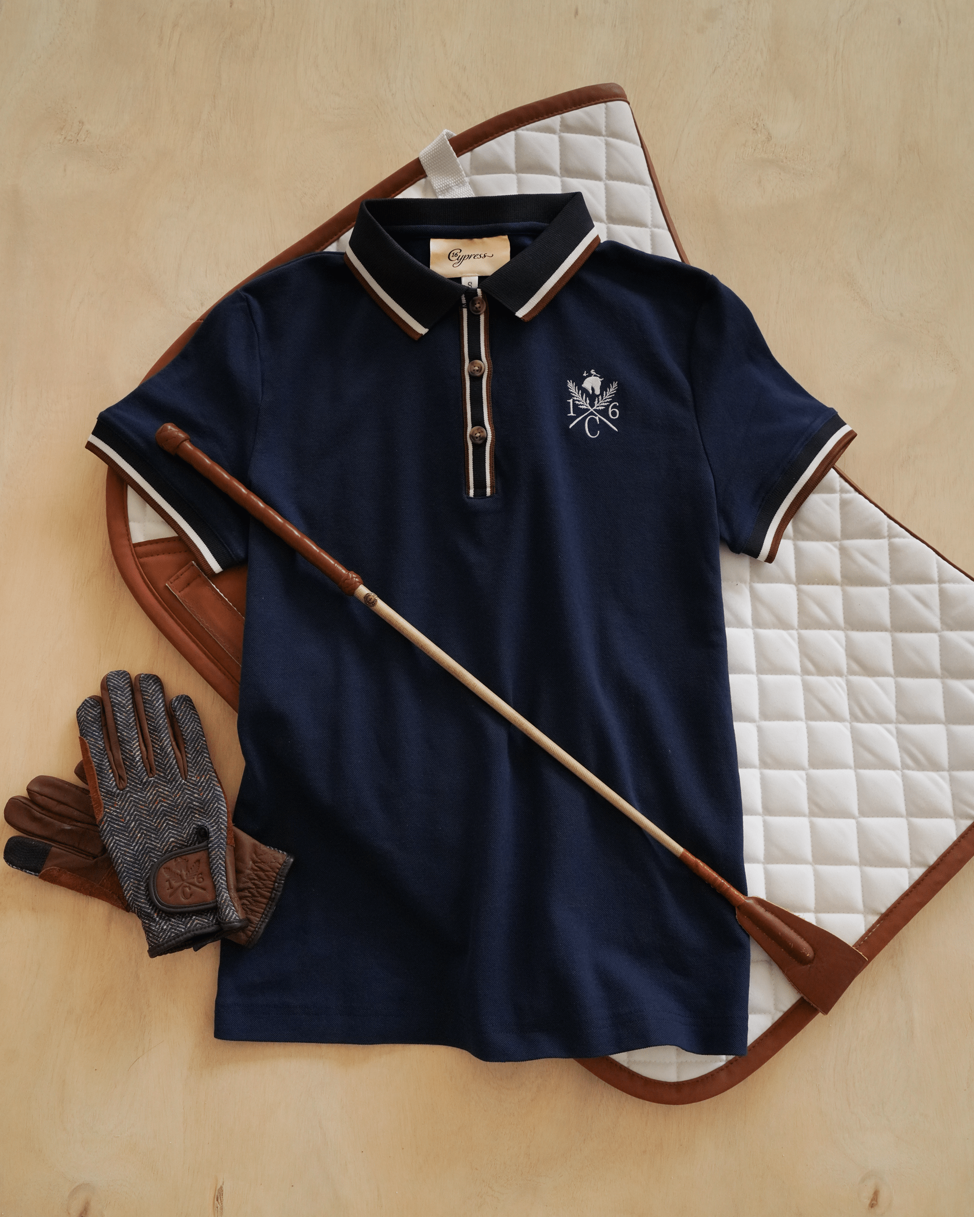 Sixteen Cypress Sport Piqué Polo Shirt, Navy - Equiluxe Tack
