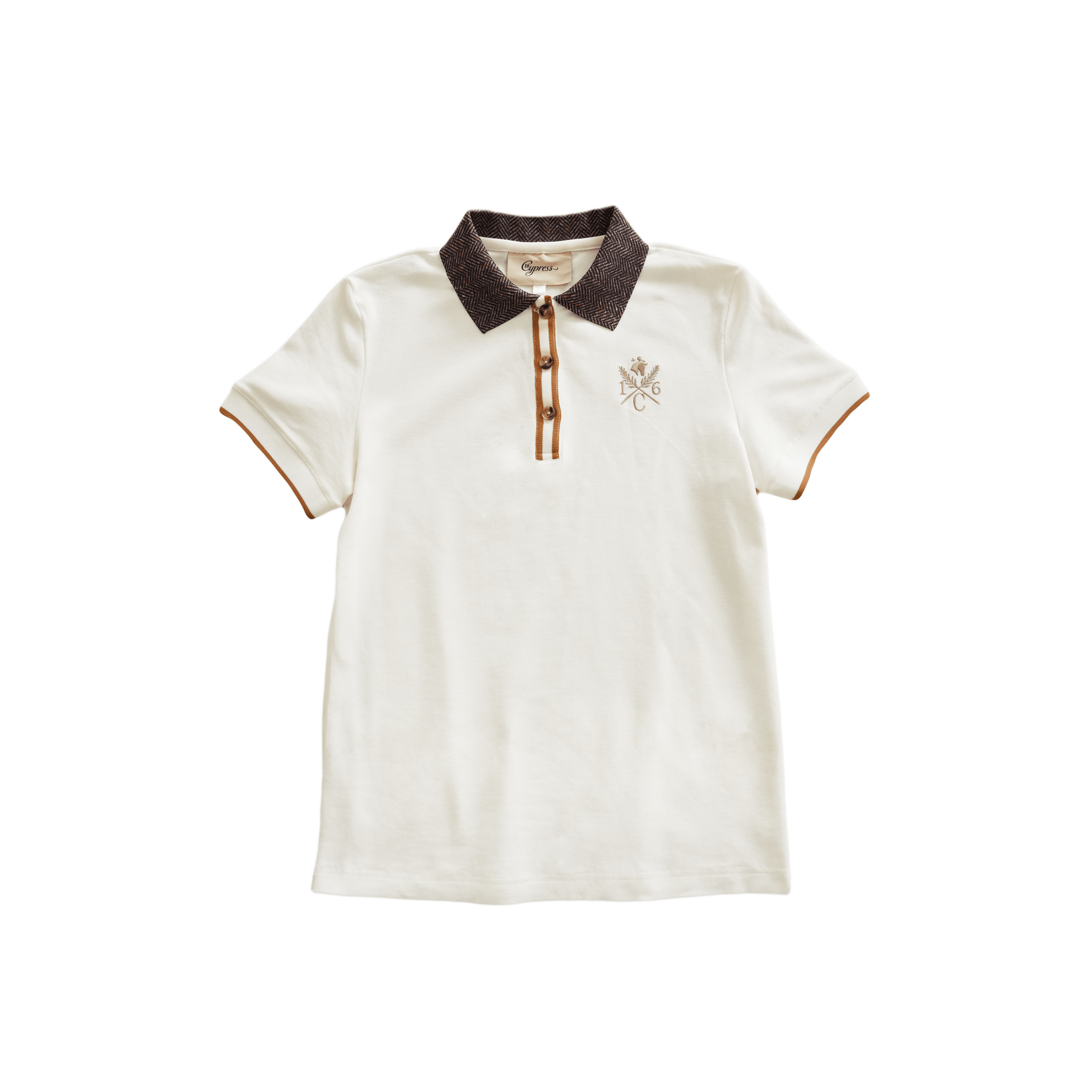 Sixteen Cypress Sport Piqué Polo Shirt, Tweed Collar - Equiluxe Tack