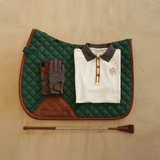 Sixteen Cypress Sport Piqué Polo Shirt, Tweed Collar - Equiluxe Tack