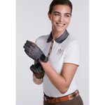 Sixteen Cypress Sport Piqué Polo Shirt, Tweed Collar - Equiluxe Tack