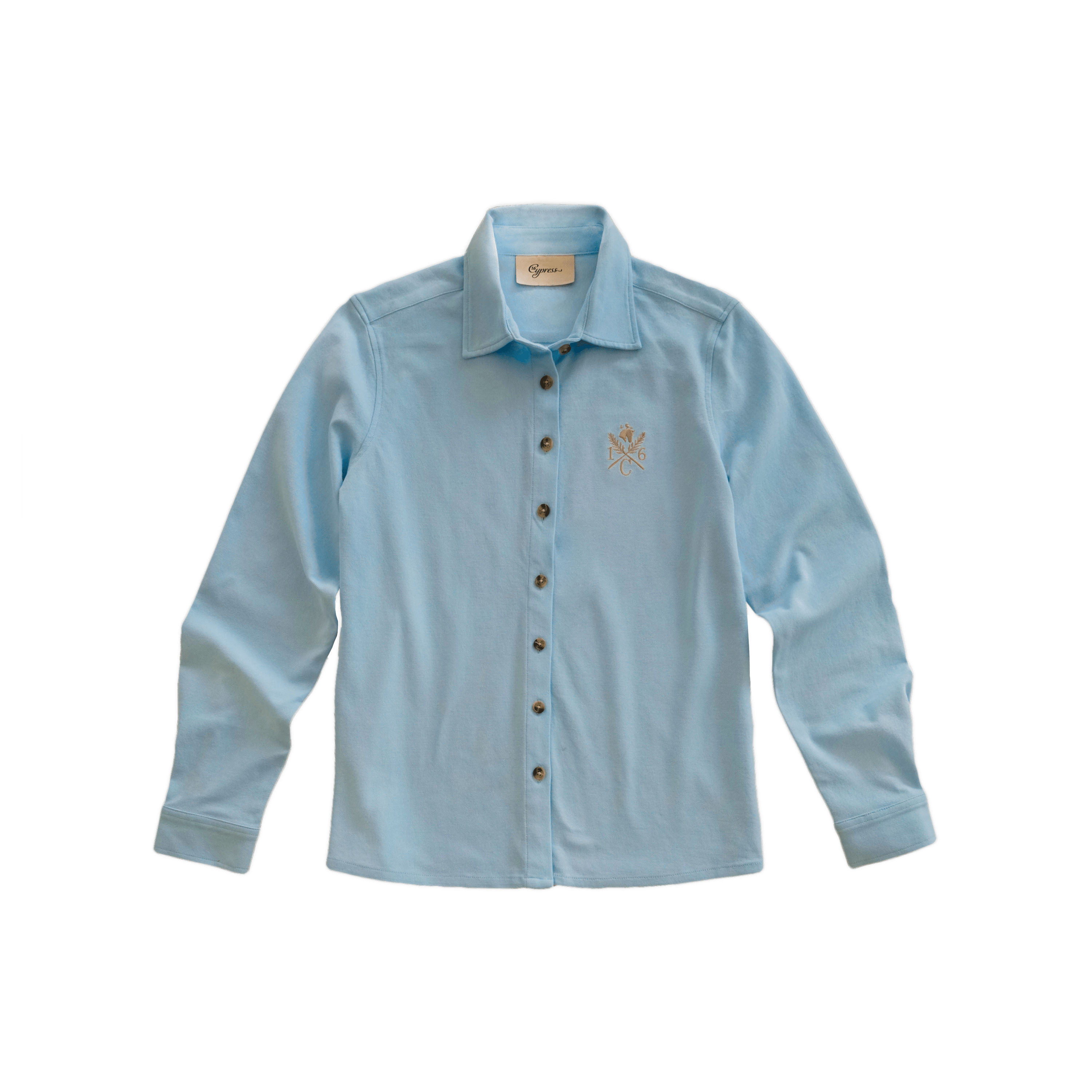 Sixteen Cypress Sport Piqué Shirt Button Down Shirt - Oxford Blue - Equiluxe Tack