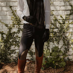 Sixteen Cypress Textile, Black Cotton Voile, Bridle Stitch Scarf - Sixteen Cypress - Equiluxe Tack