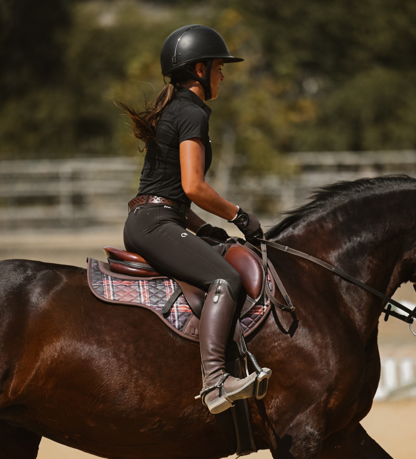 Sixteen Cypress X ThinLine Close Contact Pad – Field Plaid - Sixteen Cypress - Equiluxe Tack