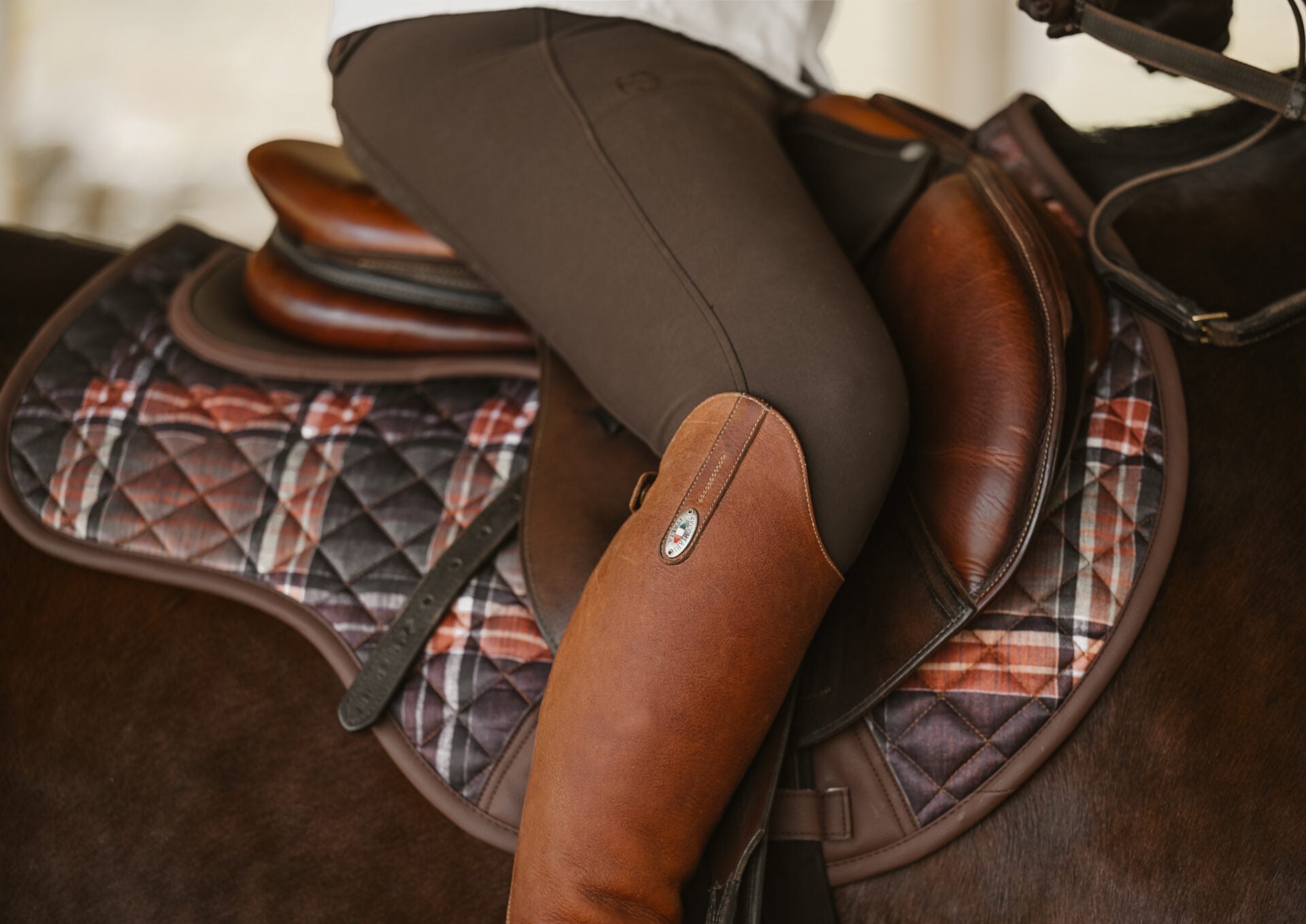 Sixteen Cypress X ThinLine Close Contact Pad – Field Plaid - Sixteen Cypress - Equiluxe Tack
