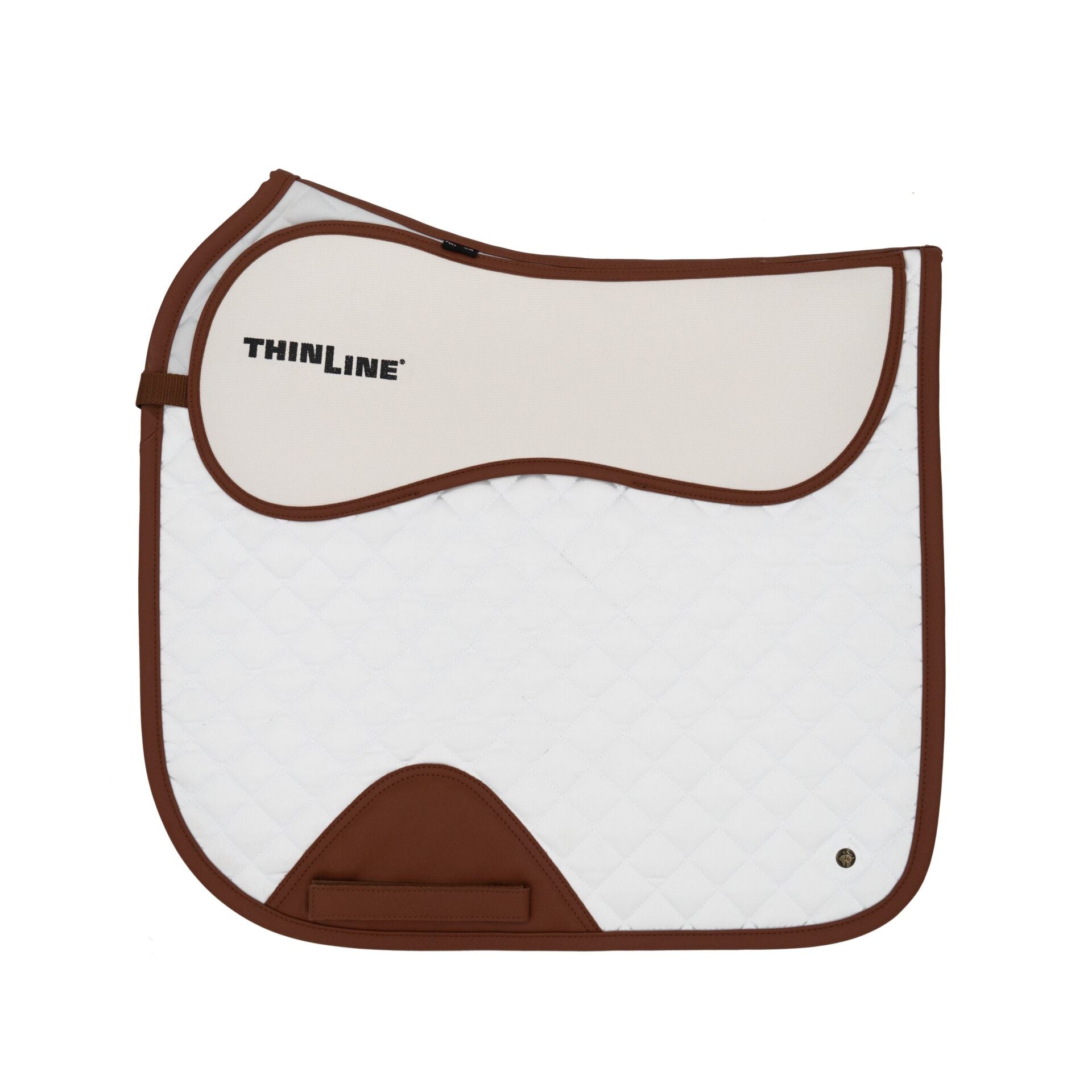 Sixteen Cypress X ThinLine Dressage Pad – White & Cognac - Sixteen Cypress - Equiluxe Tack