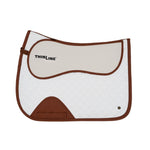 Sixteen Cypress X ThinLine Jumper Pad – White & Cognac - Sixteen Cypress - Equiluxe Tack