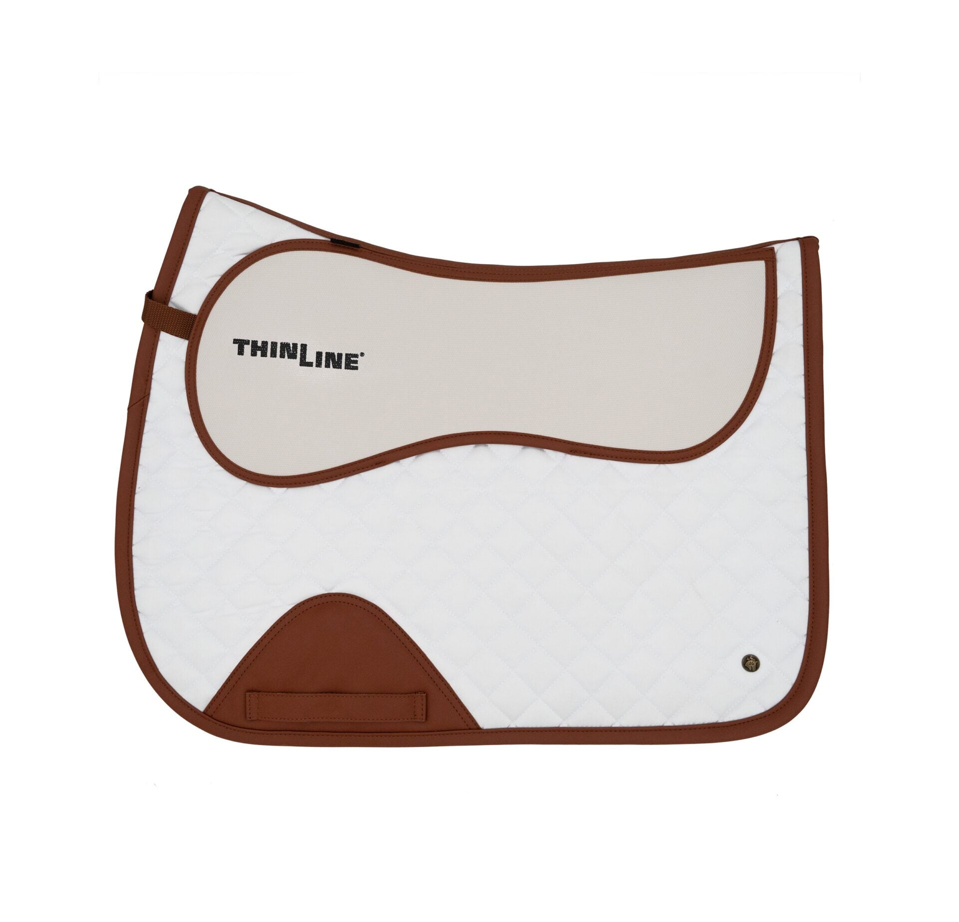 Sixteen Cypress X ThinLine Jumper Pad – White & Cognac - Sixteen Cypress - Equiluxe Tack