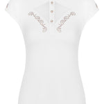 Sleeveless competition shirt FP CATHRINE ROSEGOLD SL white 44 - Equiluxe Tack - Equiluxe Tack