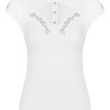 Sleeveless competition shirt FP CATHRINE ROSEGOLD SL white 44 - Equiluxe Tack - Equiluxe Tack