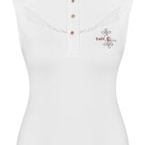 Sleeveless competition shirt FP CECILE ROSEGOLD SL white 44 - Equiluxe Tack - Equiluxe Tack