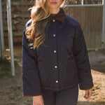 Solid Citizen Equestrian 'Bowie' | Barn Jacket | Durable Satin Quilt | Navy Plaid - Equiluxe Tack