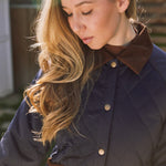 Solid Citizen Equestrian 'Bowie' | Barn Jacket | Durable Satin Quilt | Navy Plaid - Equiluxe Tack