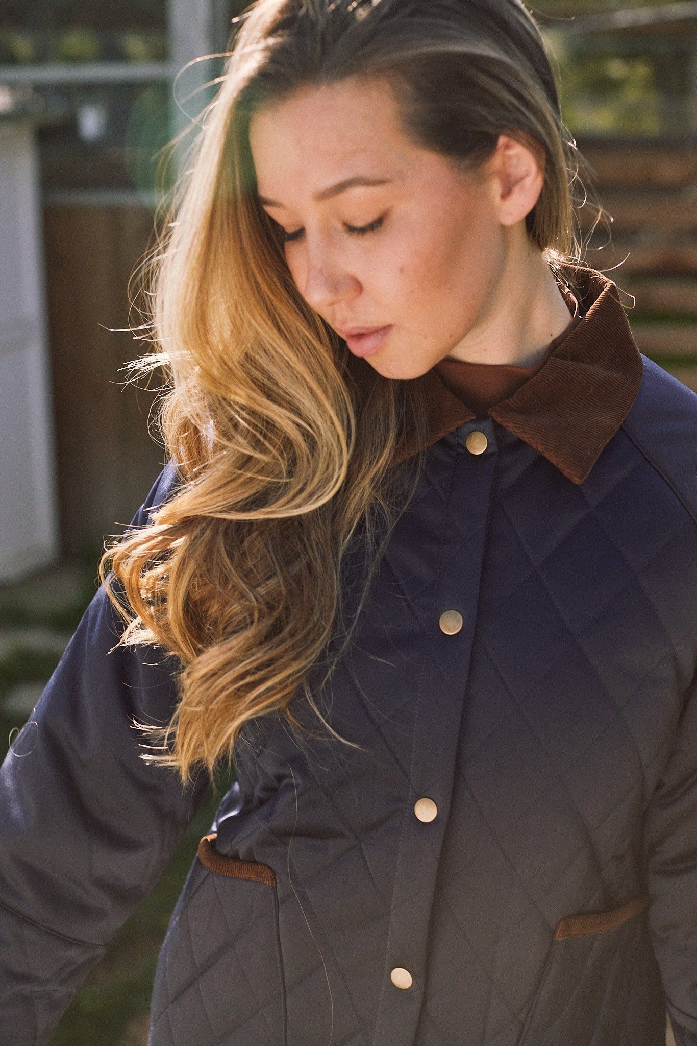 Solid Citizen Equestrian 'Bowie' | Barn Jacket | Durable Satin Quilt | Navy Plaid - Equiluxe Tack