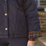 Solid Citizen Equestrian 'Bowie' | Barn Jacket | Durable Satin Quilt | Navy Plaid - Equiluxe Tack