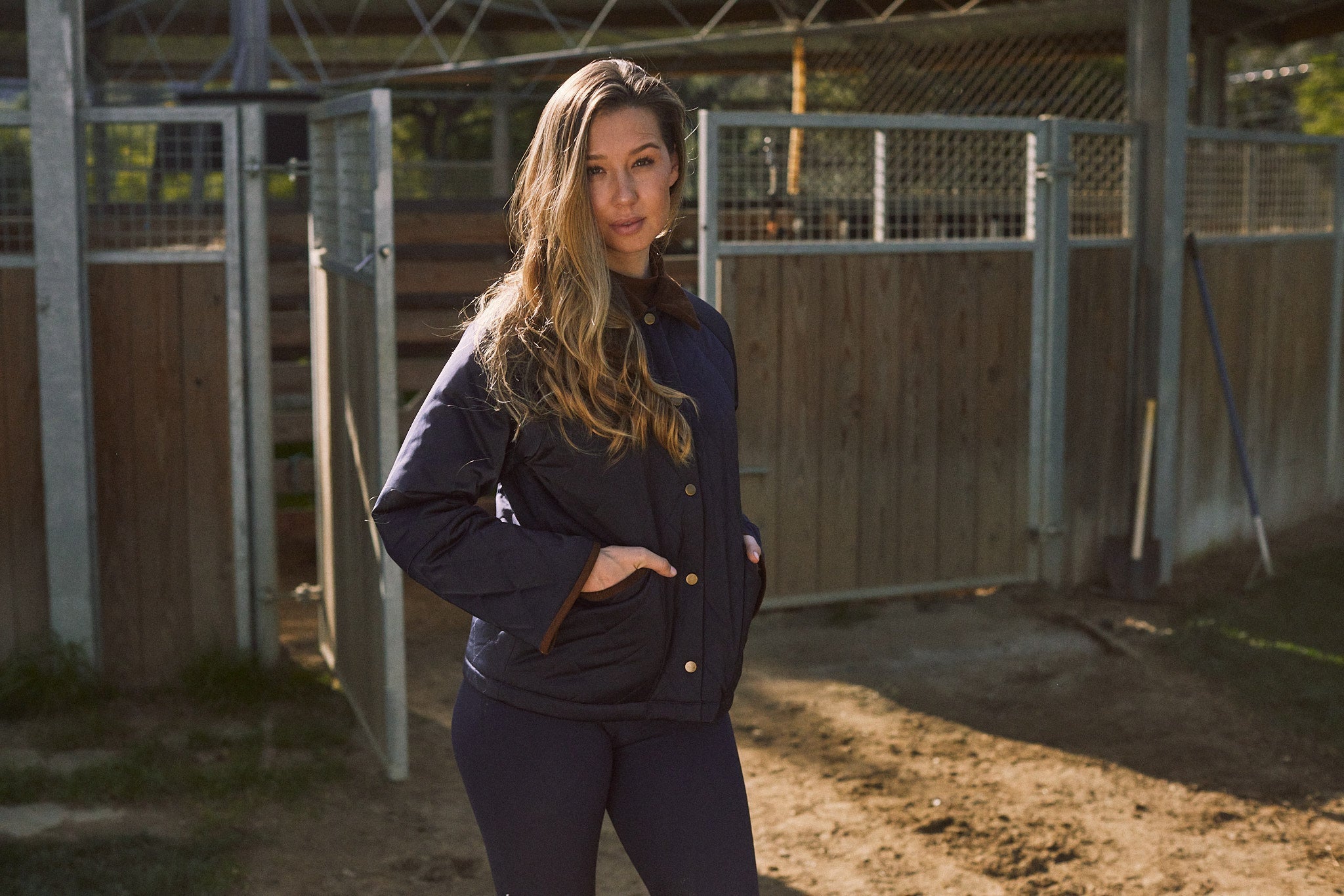 Solid Citizen Equestrian 'Bowie' | Barn Jacket | Durable Satin Quilt | Navy Plaid - Equiluxe Tack