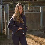 Solid Citizen Equestrian 'Bowie' | Barn Jacket | Durable Satin Quilt | Navy Plaid - Equiluxe Tack