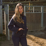 Solid Citizen Equestrian 'Bowie' | Barn Jacket | Durable Satin Quilt | Navy Plaid - Equiluxe Tack