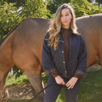Solid Citizen Equestrian 'Bowie' | Barn Jacket | Durable Satin Quilt | Navy Plaid - Equiluxe Tack