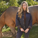 Solid Citizen Equestrian 'Bowie' | Barn Jacket | Durable Satin Quilt | Navy Plaid - Equiluxe Tack