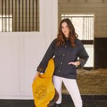 Solid Citizen Equestrian 'Bowie' | Barn Jacket | Durable Satin Quilt | Navy Plaid - Equiluxe Tack