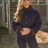 Solid Citizen Equestrian 'Bowie' | Barn Jacket | Durable Satin Quilt | Navy Plaid - Equiluxe Tack