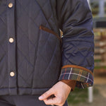 Solid Citizen Equestrian 'Bowie' | Barn Jacket | Durable Satin Quilt | Navy Plaid - Equiluxe Tack