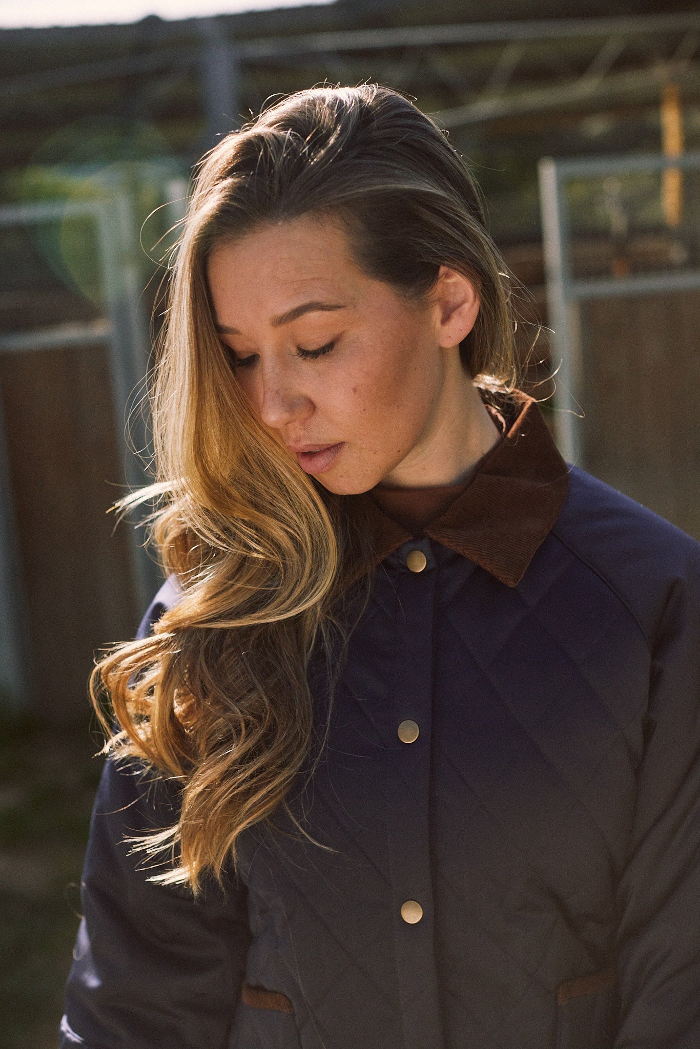 Solid Citizen Equestrian 'Bowie' | Barn Jacket | Durable Satin Quilt | Navy Plaid - Equiluxe Tack