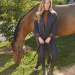 Solid Citizen Equestrian 'Bowie' | Barn Jacket | Durable Satin Quilt | Navy Plaid - Equiluxe Tack