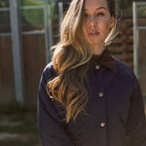 Solid Citizen Equestrian 'Bowie' | Barn Jacket | Durable Satin Quilt | Navy Plaid - Equiluxe Tack
