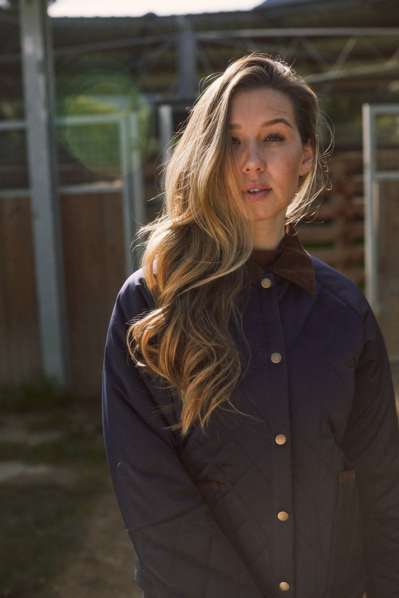 Solid Citizen Equestrian 'Bowie' | Barn Jacket | Durable Satin Quilt | Navy Plaid - Equiluxe Tack
