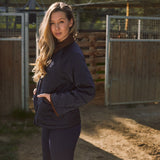 Solid Citizen Equestrian 'Bowie' | Barn Jacket | Durable Satin Quilt | Navy Plaid - Equiluxe Tack