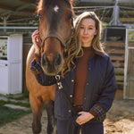 Solid Citizen Equestrian 'Bowie' | Barn Jacket | Durable Satin Quilt | Navy Plaid - Equiluxe Tack