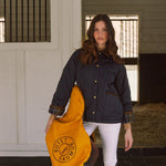 Solid Citizen Equestrian 'Bowie' | Barn Jacket | Durable Satin Quilt | Navy Plaid - Equiluxe Tack