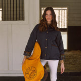 Solid Citizen Equestrian 'Bowie' | Barn Jacket | Durable Satin Quilt | Navy Plaid - Equiluxe Tack