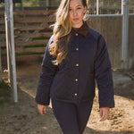 Solid Citizen Equestrian 'Bowie' | Barn Jacket | Durable Satin Quilt | Navy Plaid - Equiluxe Tack