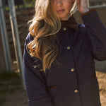 Solid Citizen Equestrian 'Bowie' | Barn Jacket | Durable Satin Quilt | Navy Plaid - Equiluxe Tack