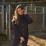 Solid Citizen Equestrian 'Bowie' | Barn Jacket | Durable Satin Quilt | Navy Plaid - Equiluxe Tack