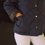 Solid Citizen Equestrian 'Bowie' | Barn Jacket | Durable Satin Quilt | Navy Plaid - Equiluxe Tack