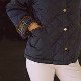 Solid Citizen Equestrian 'Bowie' | Barn Jacket | Durable Satin Quilt | Navy Plaid - Equiluxe Tack