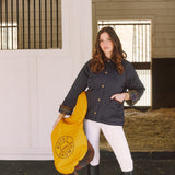 Solid Citizen Equestrian 'Bowie' | Barn Jacket | Durable Satin Quilt | Navy Plaid - Equiluxe Tack