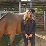 Solid Citizen Equestrian 'Bowie' | Barn Jacket | Durable Satin Quilt | Navy Plaid - Equiluxe Tack