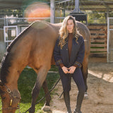 Solid Citizen Equestrian 'Bowie' | Barn Jacket | Durable Satin Quilt | Navy Plaid - Equiluxe Tack