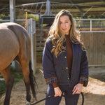 Solid Citizen Equestrian 'Bowie' | Barn Jacket | Durable Satin Quilt | Navy Plaid - Equiluxe Tack