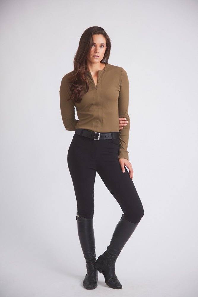 Solid Citizen Equestrian 'Carol' | Performance Crewneck Riding Top | Force Rib - Equiluxe Tack