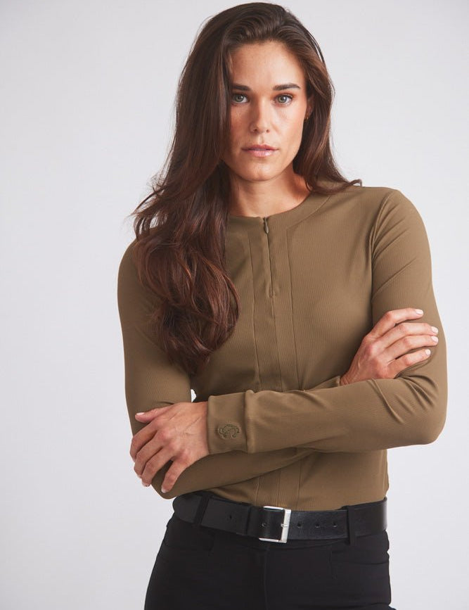 Solid Citizen Equestrian 'Carol' | Performance Crewneck Riding Top | Force Rib - Equiluxe Tack