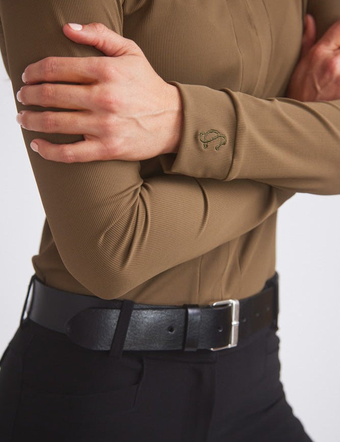 Solid Citizen Equestrian 'Carol' | Performance Crewneck Riding Top | Force Rib - Equiluxe Tack