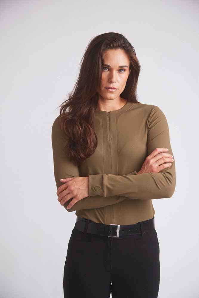 Solid Citizen Equestrian 'Carol' | Performance Crewneck Riding Top | Force Rib - Equiluxe Tack