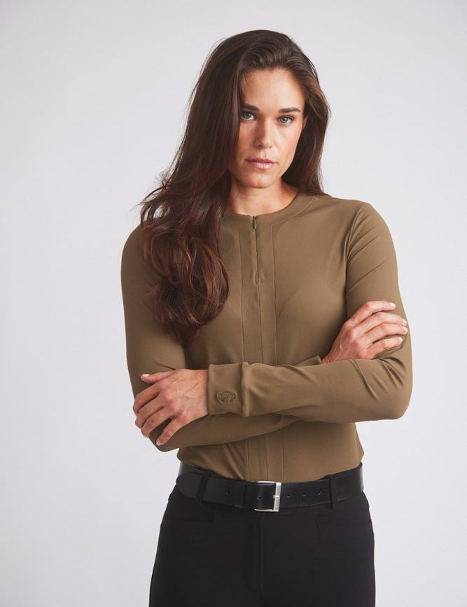 Solid Citizen Equestrian 'Carol' | Performance Crewneck Riding Top | Force Rib - Equiluxe Tack