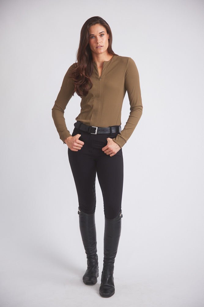 Solid Citizen Equestrian 'Carol' | Performance Crewneck Riding Top | Force Rib - Equiluxe Tack